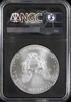 2021-W Silver Eagle NGC MS70 First Day of Issue Guadioso Signed Type 2