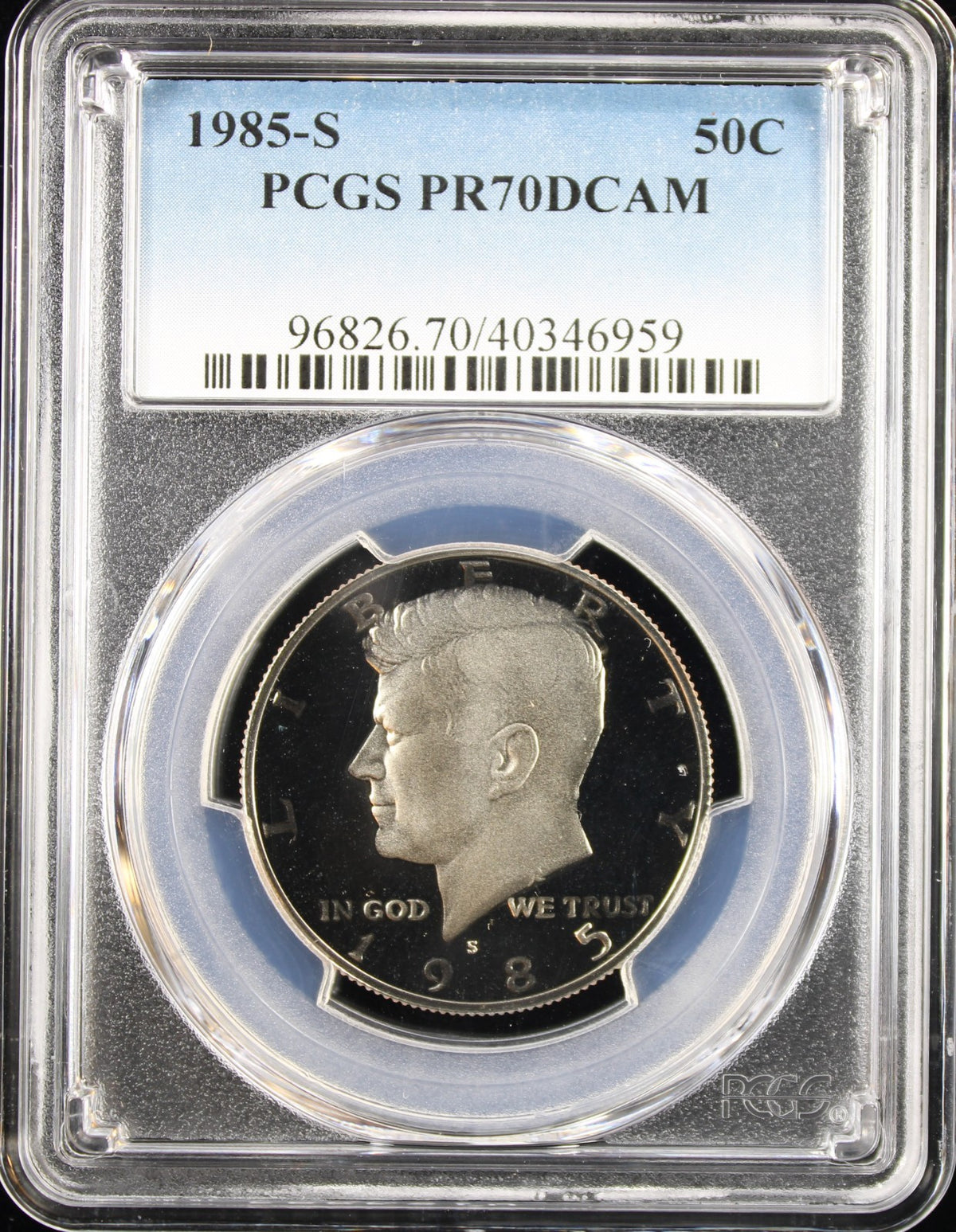 1985-S Kennedy Half Dollar 50c PCGS PR70DCAM