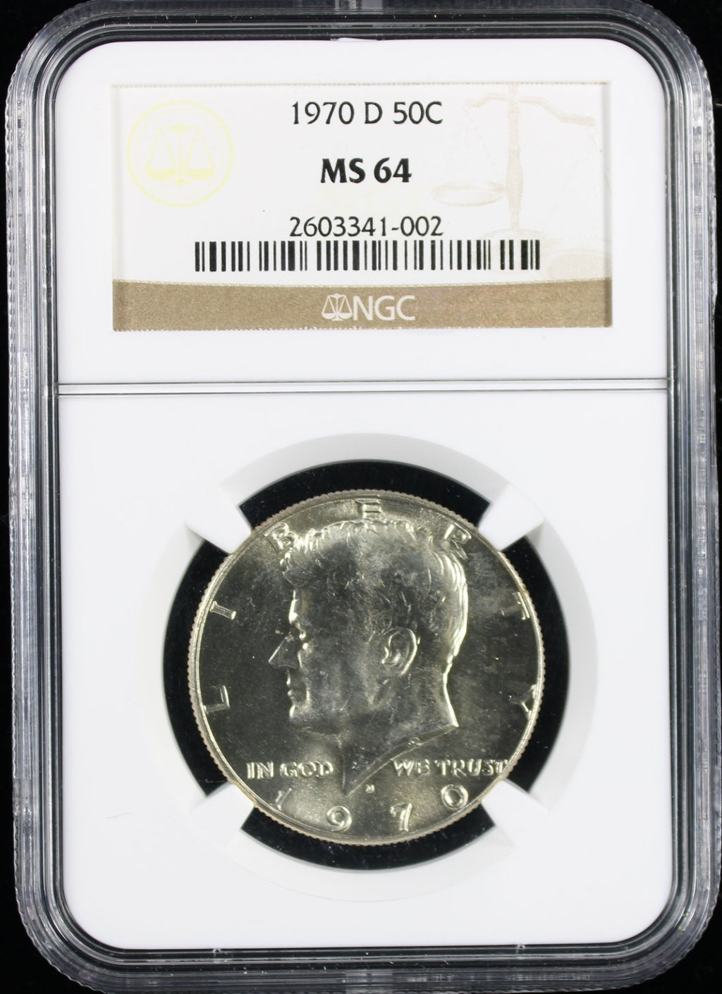 1970-D Kennedy Half Dollar 50c NGC MS64