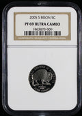 2005-S Jefferson Nickel 5c NGC PR69 Ultra Cameo Bison