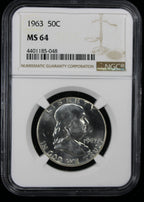 1963 Franklin Half Dollar 50c NGC MS64