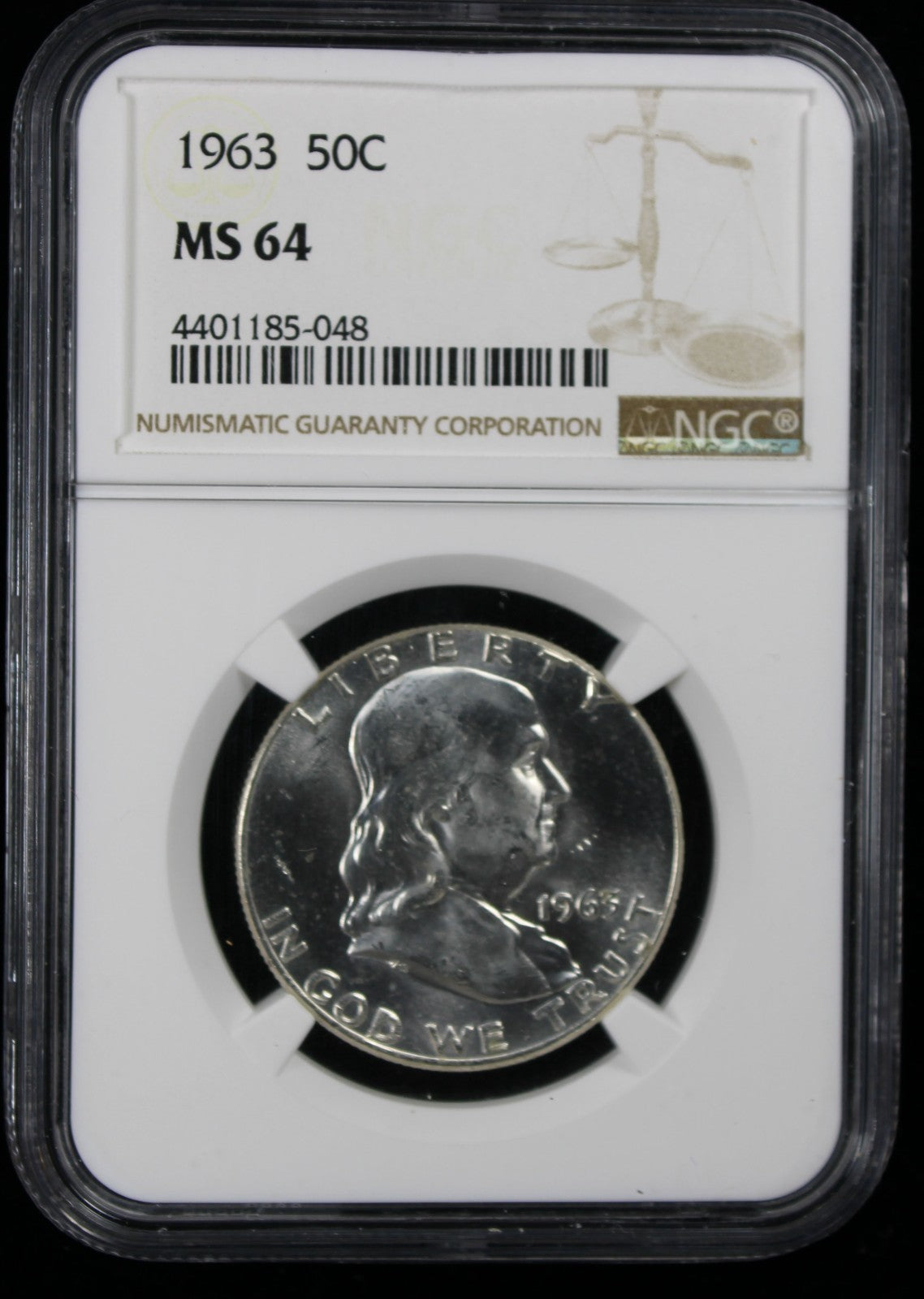 1963 Franklin Half Dollar 50c NGC MS64