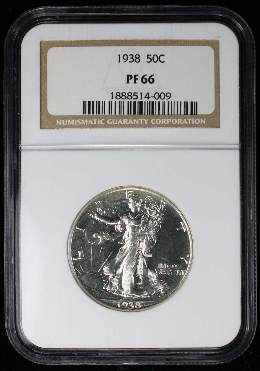 1938 Proof Walking Liberty Half Dollar 50c NGC PF66