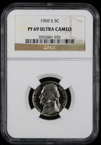 1969-S Jefferson Proof Nickel 5c NGC PF69 Ultra Cameo