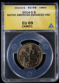 2014-D $1 Native American $1 ANACS EU69 Enhanced UNC