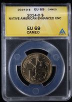 2014-D $1 Native American $1 ANACS EU69 Enhanced UNC