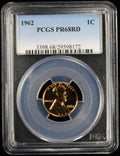 1962 Proof Lincoln Cent 1c PCGS PR68 RD