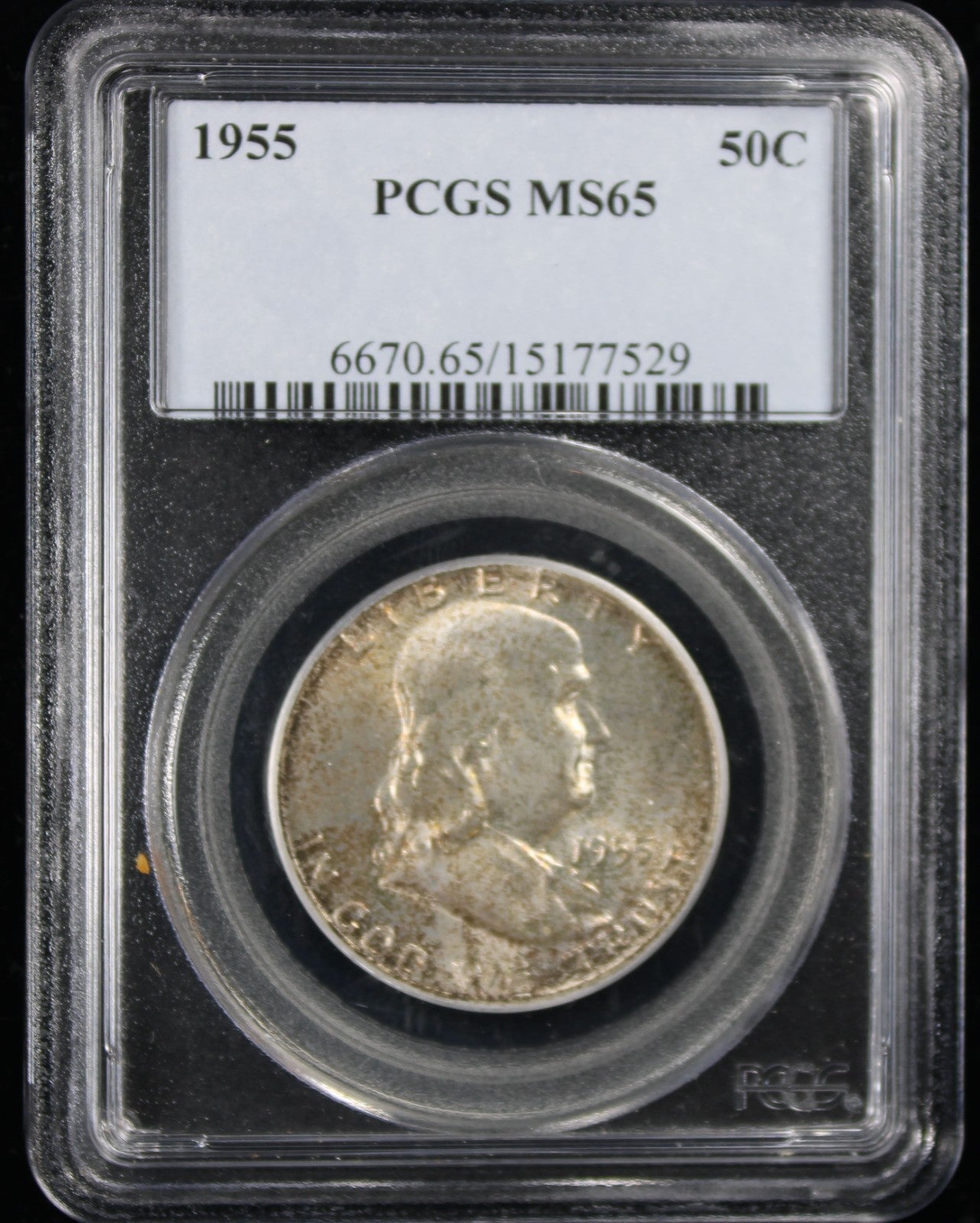 1955 Franklin Half Dollar 50c PCGS MS65