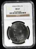 1976-D Eisenhower Clad Dollar $1  PCGS MS67 Type 2