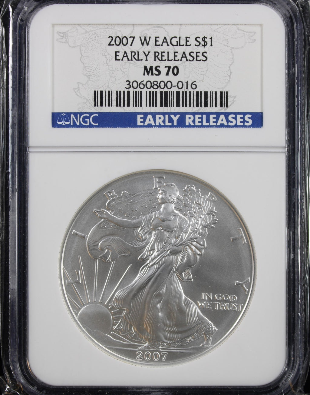 2007-W Silver Eagle NGC MS70 Early Releases