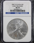 2007-W Silver Eagle NGC MS70 Early Releases