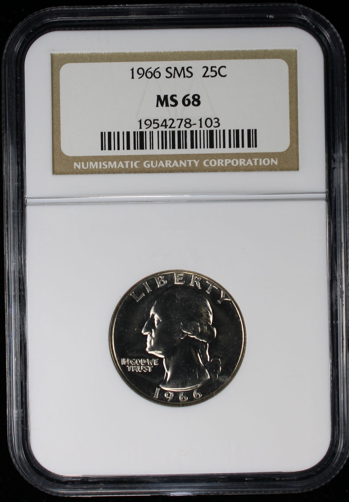 1966 Washington Quarter 25c NGC MS68 SMS Special Mint Set