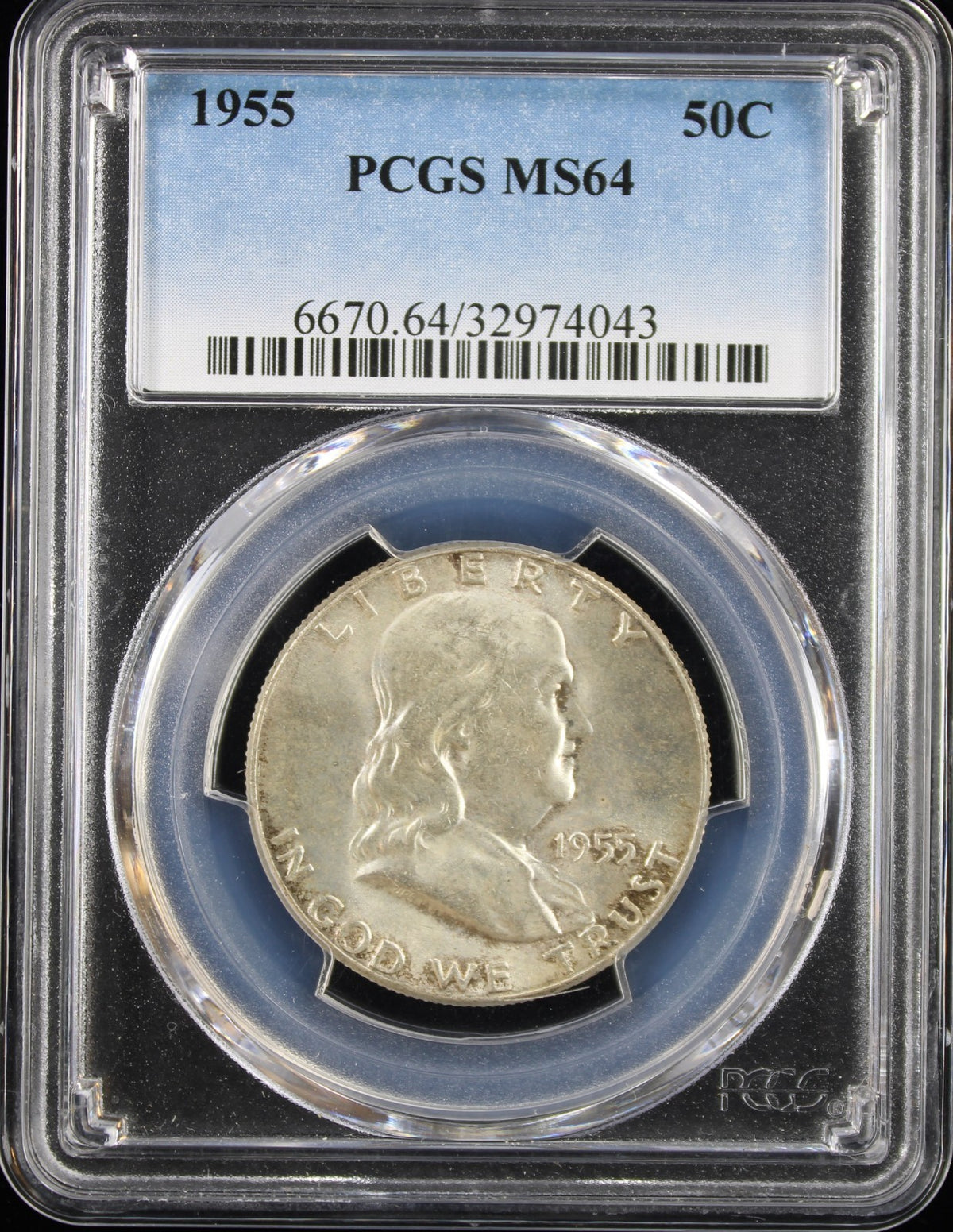 1955 Franklin Half Dollar 50c PCGS MS64