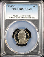 1983-S 5c Jefferson PCGS PR70DCAM