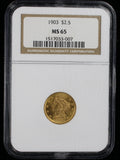 1903 $2.5 Liberty NGC MS65