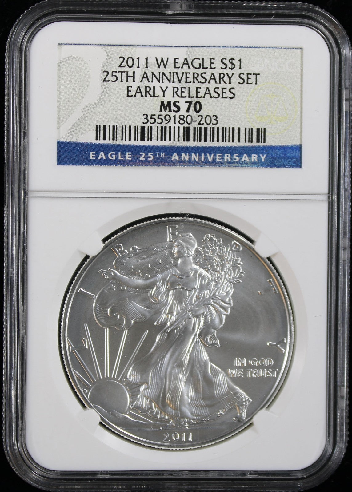 2011 Silver Eagle 25th Anniversary Set NGC PF/MS70
