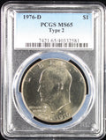 1976-D Eisenhower Clad Dollar Type 2 $1  PCGS MS65