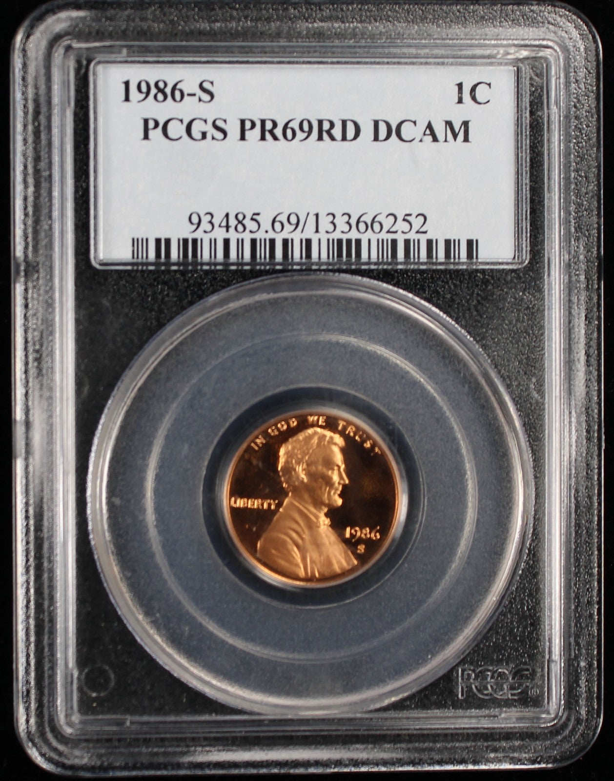 1986-S Proof Lincoln Cent 1c NGC PR69 Rd RED Ultra Cameo Lincoln Cent