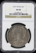 1921 Peace $1 NGC AU58