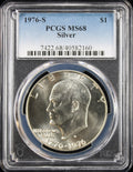 1976-S Eisenhower Silver Dollar $1 PCGS MS68