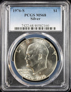 1976-S Eisenhower Silver Dollar $1 PCGS MS68