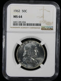 1962 Franklin Half Dollar 50c NGC MS64
