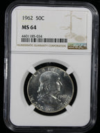 1962 Franklin Half Dollar 50c NGC MS64