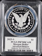 2025-S $1 Morgan PCGS PR70DCAM Advanced Release Emily Damstra Signature