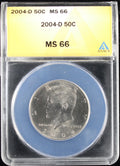 2004-D Kennedy Half Dollar 50c ANACS MS66