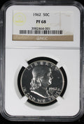 1962 Franklin Proof Half Dollar 50c NGC PF68