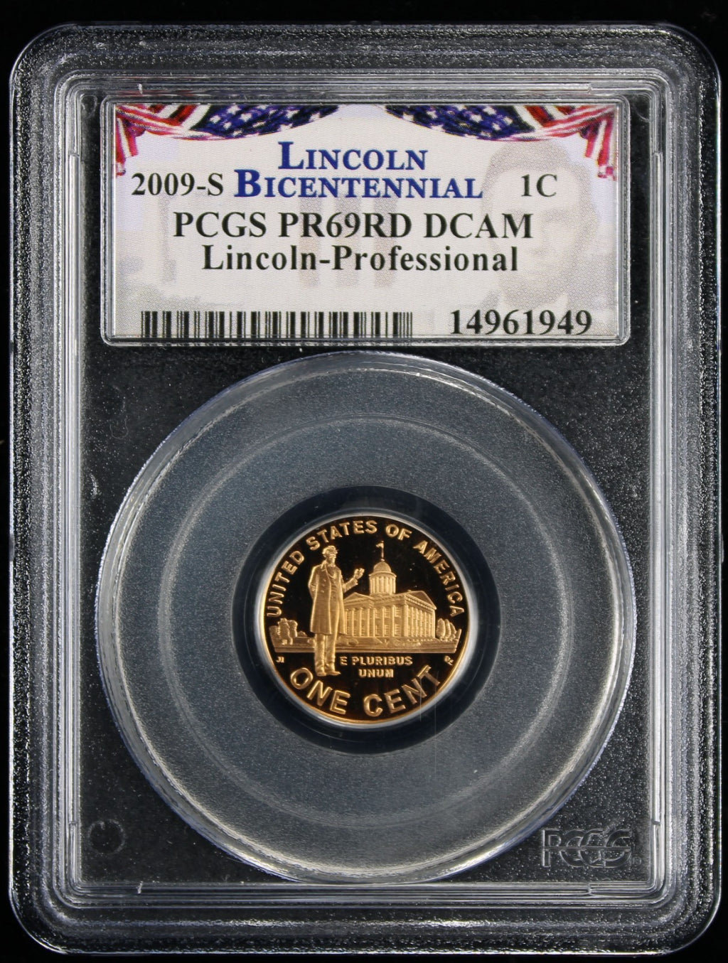 2009-S Proof Lincoln Cent 1c PCGS PR69 Rd RED Deep Cameo Lincoln Professional
