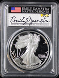 2023-W Silver Eagle PCGS PR70DCAM Damstra Signed Advance Releases