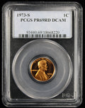 1973-S Proof Lincoln Cent 1c PCGS PR69 Rd RED Deep Cameo