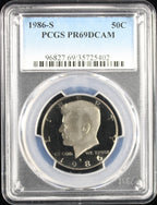 1986-S Kennedy Proof Half Dollar 50c PCGS PR69 Deep Cameo