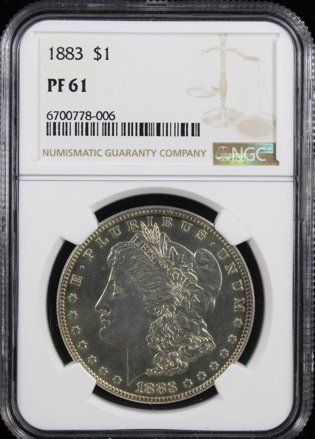 1883 $1 Morgan NGC PF61