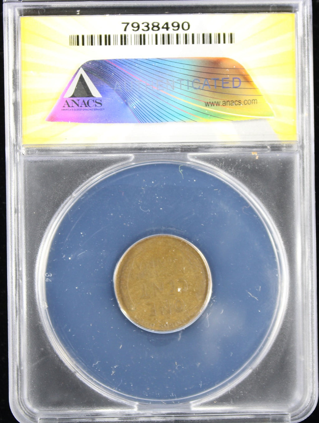1909-S Lincoln Cent 1c ANACS VF30 Details