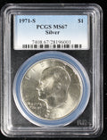 1971-S Eisenhower Silver Dollar $1 PCGS MS67