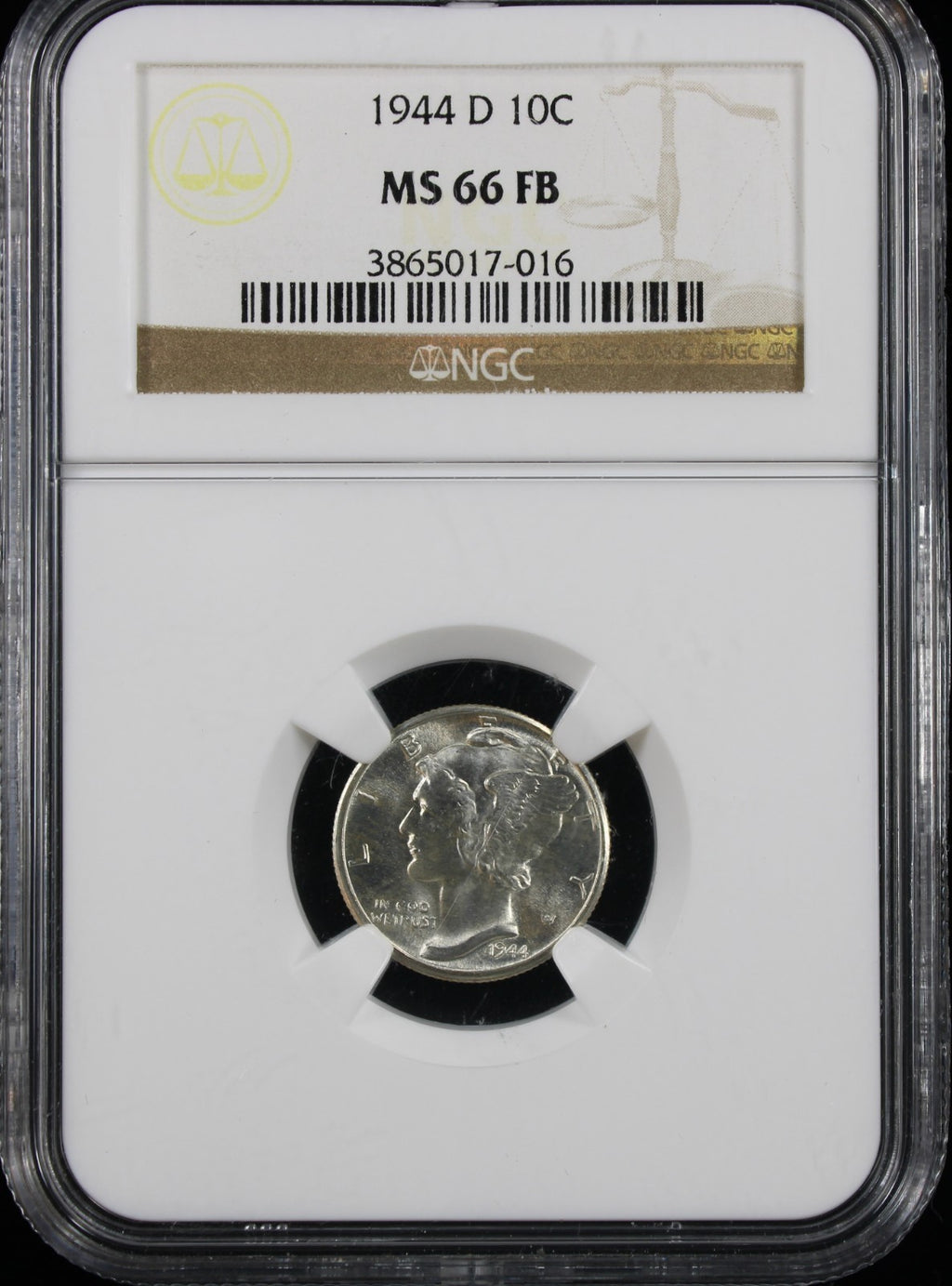 1944-D Mercury 10c NGC MS66 Full Bands