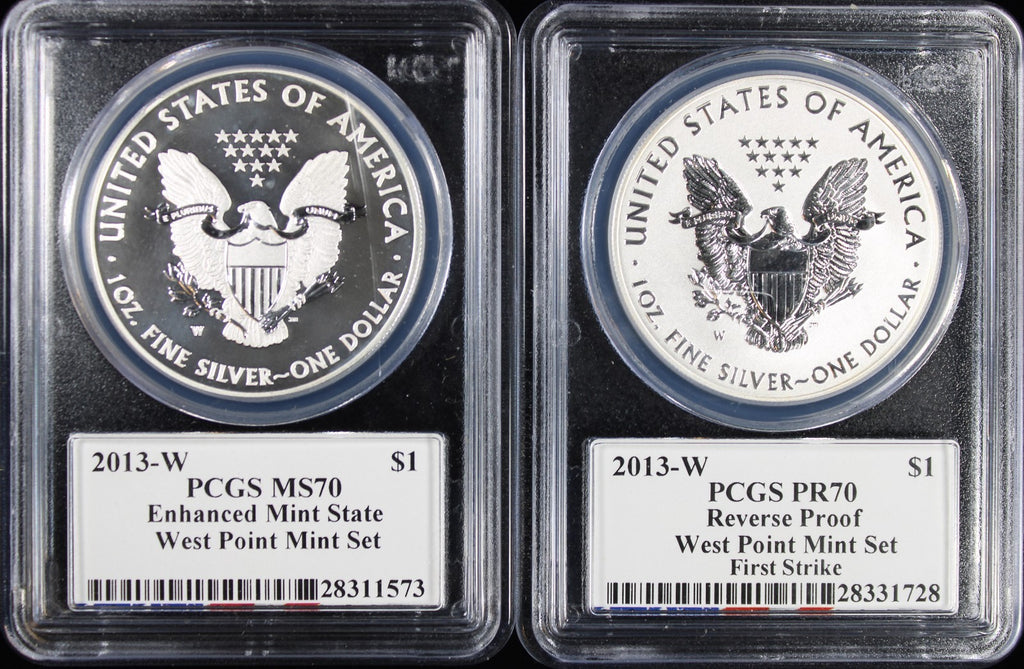 2013-W Silver Eagle PCGS West Point Mint Set Edmund Moy Signature MS/PR70