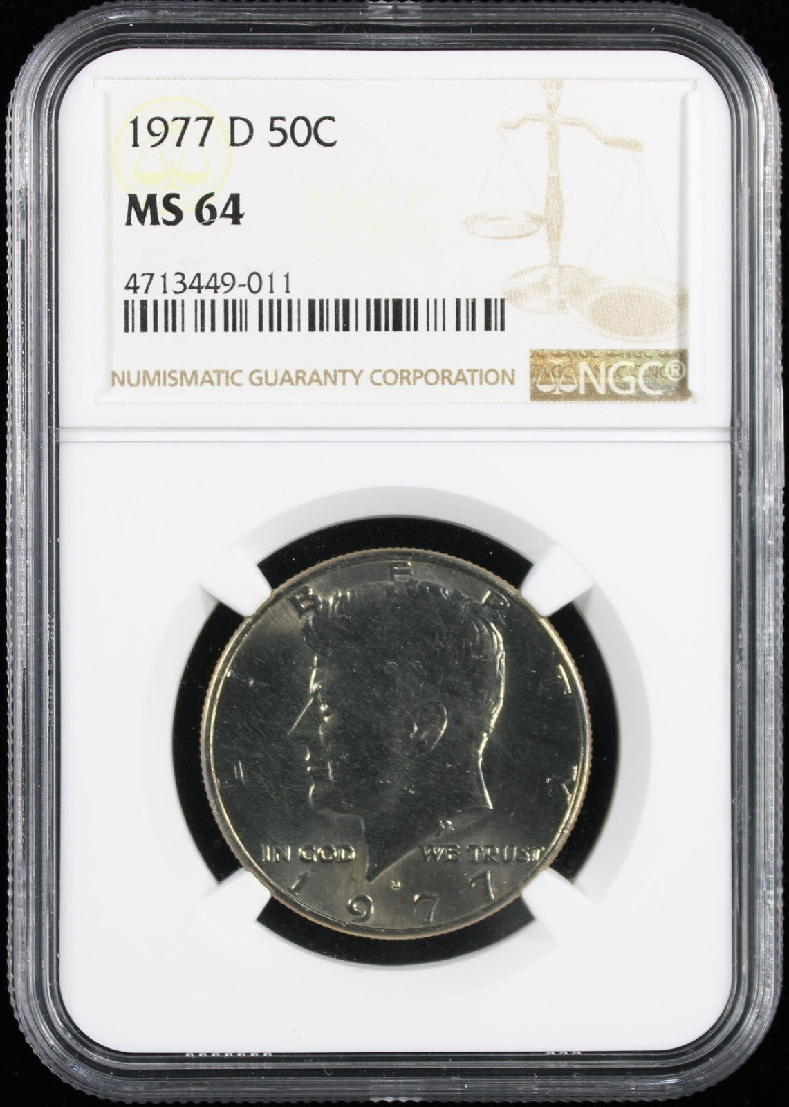 1977-D Kennedy Half Dollar 50c NGC MS64