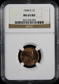 1944-D Lincoln Wheat Cent 1c PCGS MS65RD