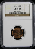 1944-D Lincoln Wheat Cent 1c PCGS MS65RD