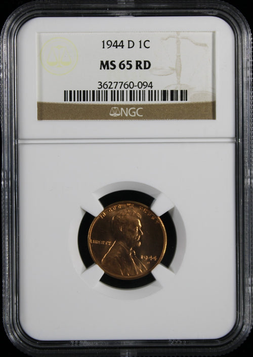 1944-D Lincoln Wheat Cent 1c PCGS MS65RD