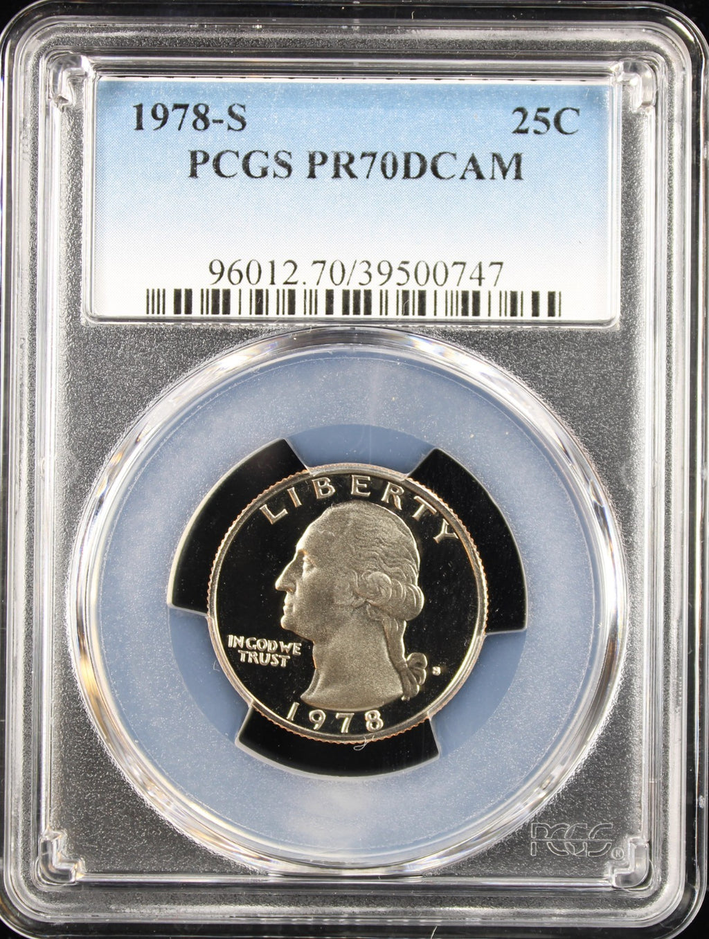 1978-S Proof Washington Quarter 25c PCGS PR70DCAM