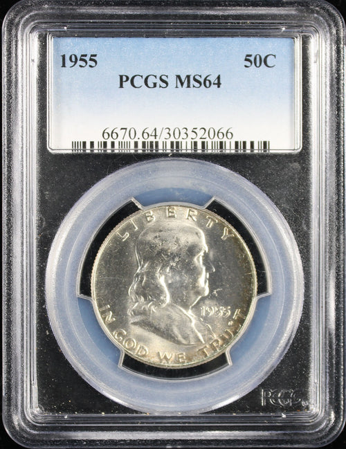 1955 Franklin Half Dollar 50c PCGS MS64