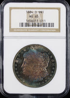 1884-O $1 Morgan NGC MS65 Toned