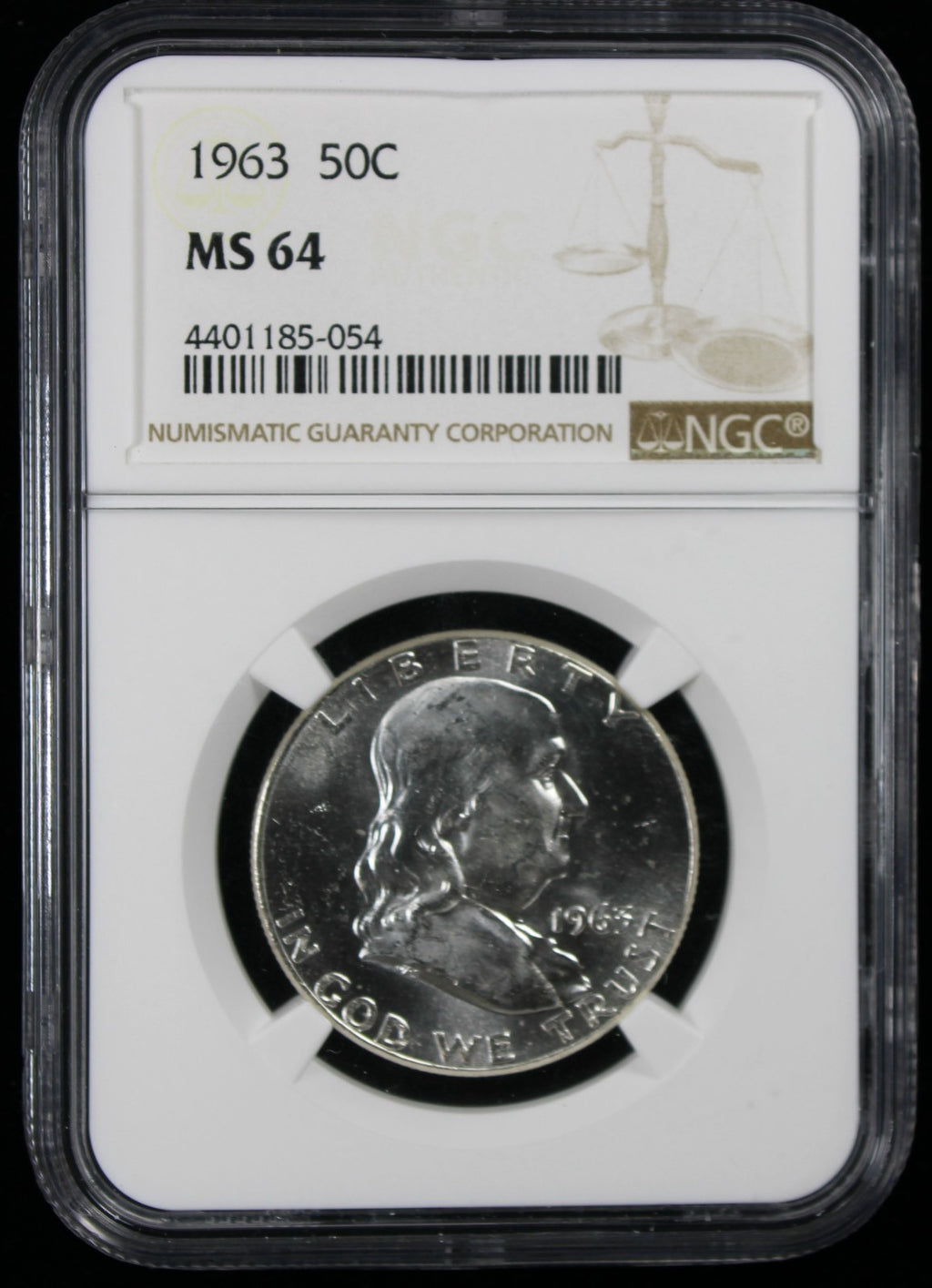 1963 Franklin Half Dollar 50c NGC MS64