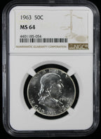 1963 Franklin Half Dollar 50c NGC MS64