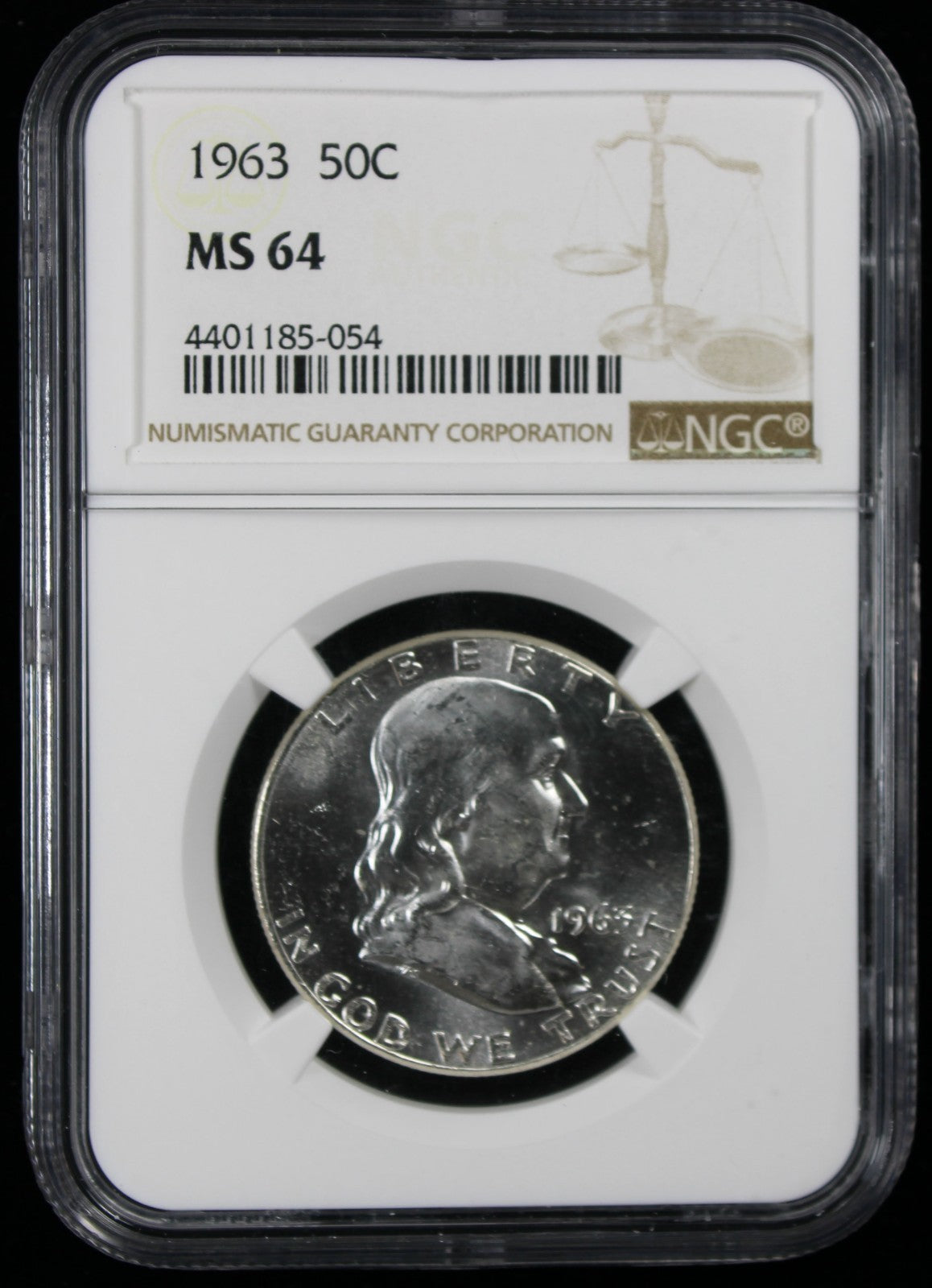 1963 Franklin Half Dollar 50c NGC MS64