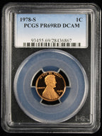 1978-S Proof Lincoln Cent 1c PCGS PR69 Rd RED Deep Cameo